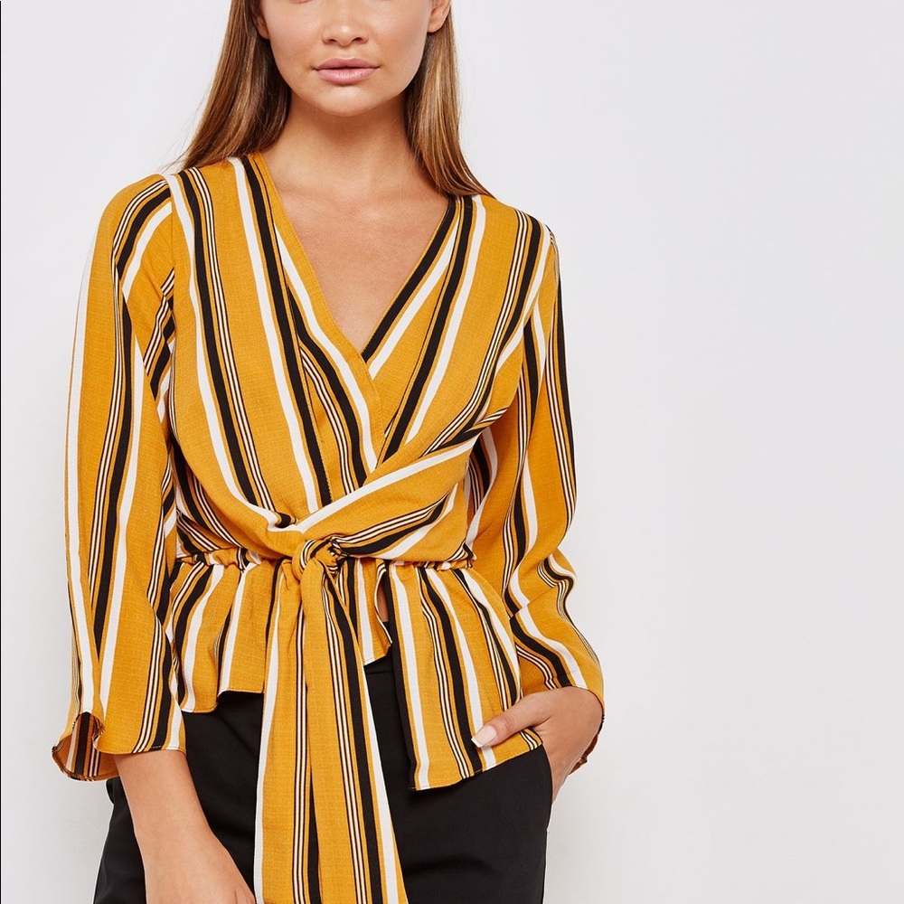 Topshop Striped Blouse